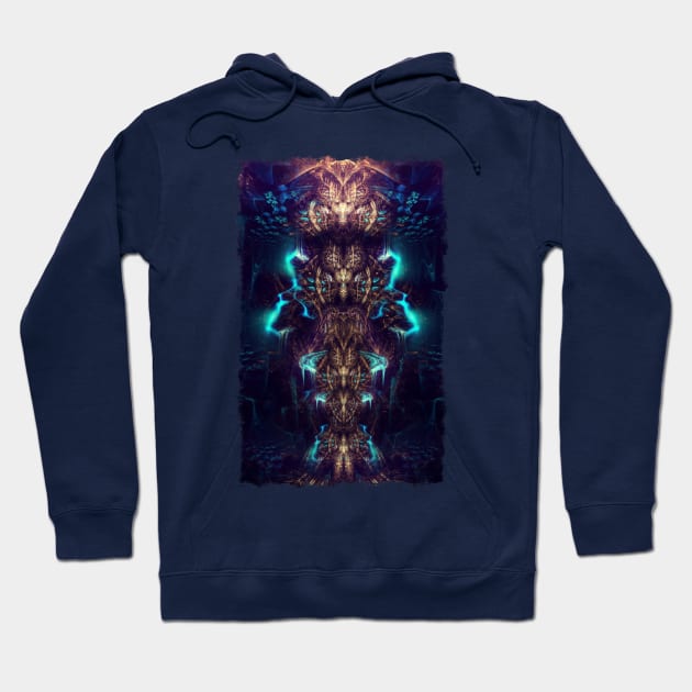 Crystal Magma- Visionary Fractal Manipulation - Manafold Art Hoodie by Manafold